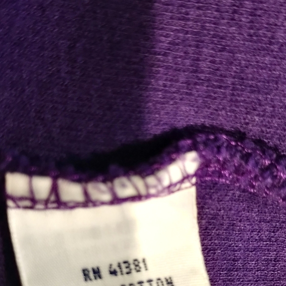polo ralph lauren 1/4 zip Sweatshirt Purple Shirt Size Large - Picture 6 of 6